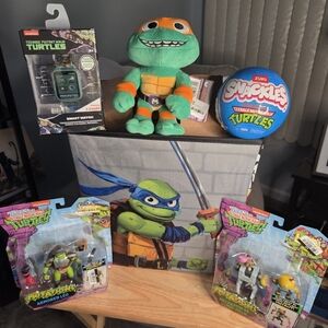 TMNT Ultimate Gift Bundle Smartwatch Plush Storage Bin Figures Nickelodeon NEW